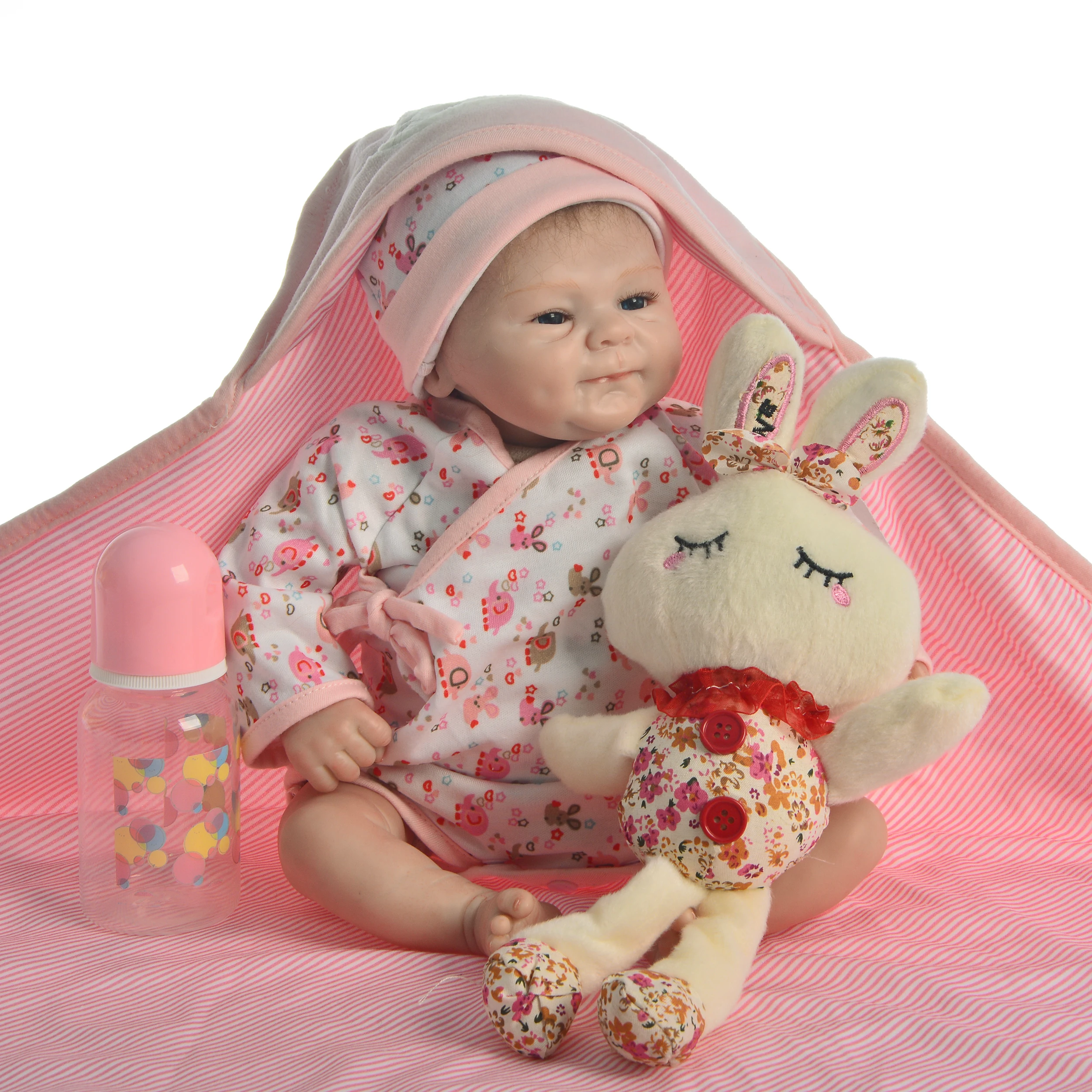 В партии с милым рисунком 17 дюймов Reborn Baby Doll игрушки реальные как Улыбка Девушка