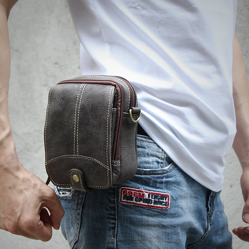 AETOO Men's leather purse leather casual Shoulder Bag Messenger Bag young Korean mobile phone bag purse bag