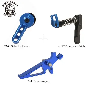 

CNC Blue Machined Selector Lever Trigger Magazine Release Catch Suit For AEG M4/M16 Series Paintball Airsoft Hunting Accessories