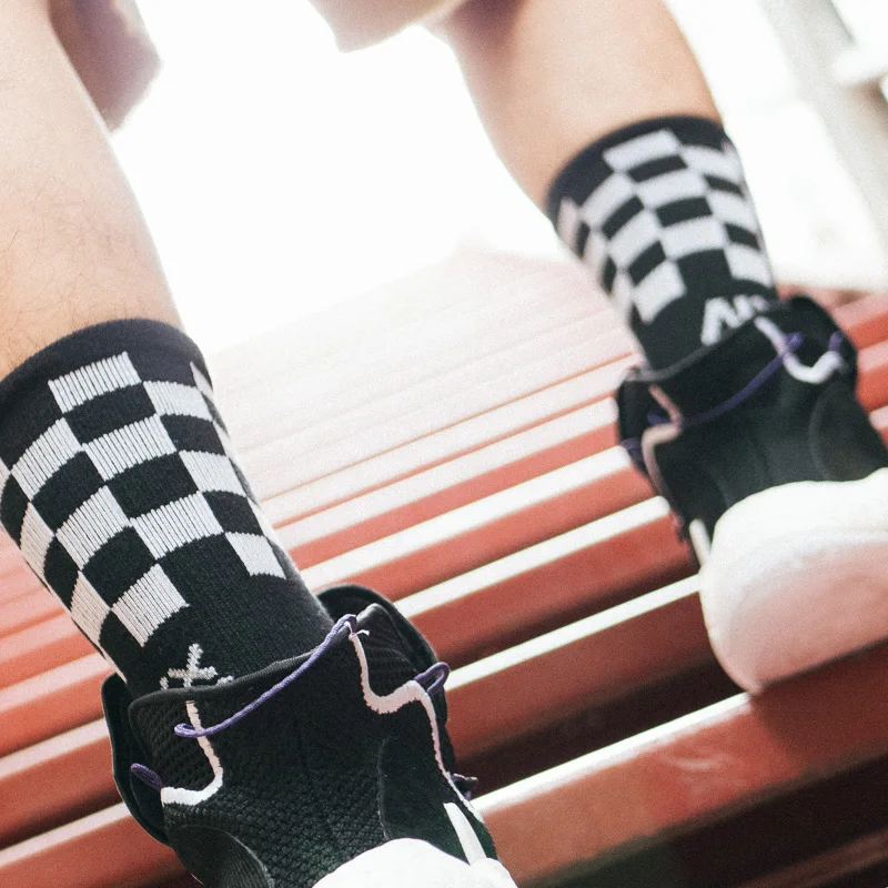 

ALYX men women winter socks Streetwear kanye west gifts lattice cotton crew harajuku casual thick socks sokken