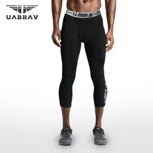 UABRAV быстросохнущие фитнес штаны для бега мужские эластичные спортивные Леггинсы спортивные брюки штаны для бега фитнес компрессионные