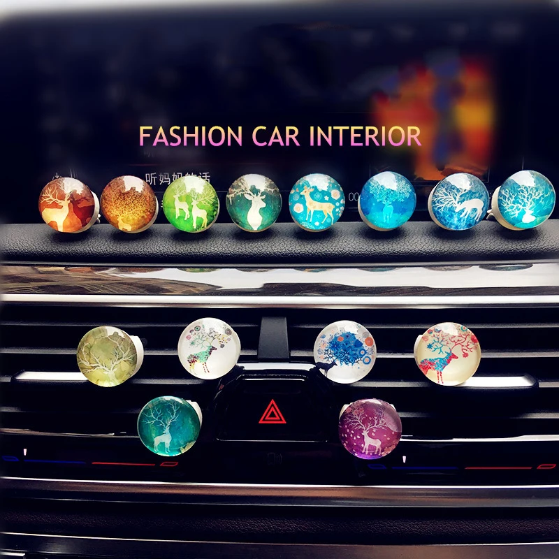 

Car Air Outlet Perfume Cute Cartoon Pattern Elk Air Freshener Car Decoration Ornament Perfume Ambientador Coche Accessorie