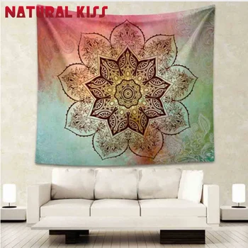 

High Quality 150cm*150cm Square Tapestry Flower Polyester Hippie Tapestry Beach Shawl Throw Roundie Mandala Wall Hanging Towel