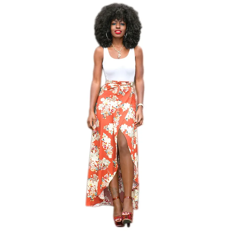 crop top and long skirts set 2 piece set women skirt and tshirt top