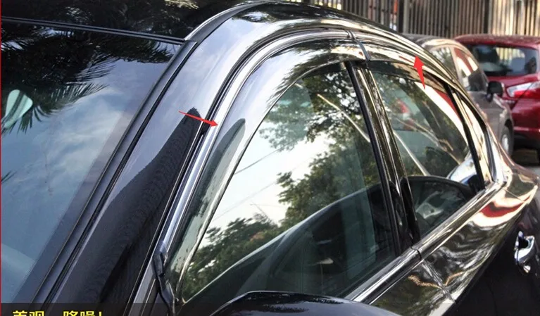 Lapetus оконные козырьки тенты ветер солнце дождь дефлектор козырек защита вентиляционная Крышка Накладка для Nissan Altima/Teana 2013