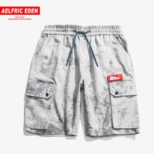 Aelfric Eden новые модные повседневные мужские шорты Карго Хип Хоп свободный значок прошитый патч праздничные короткие тренировочные штаны Harajuku уличная