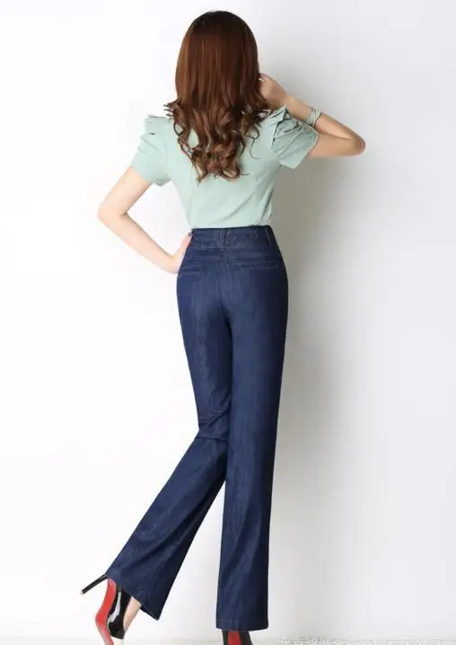 Новые модные тонкие джинсы большого размера джинсовые брюки для женщин широкие брюки женские джинсы повседневные хлопковые джинсы