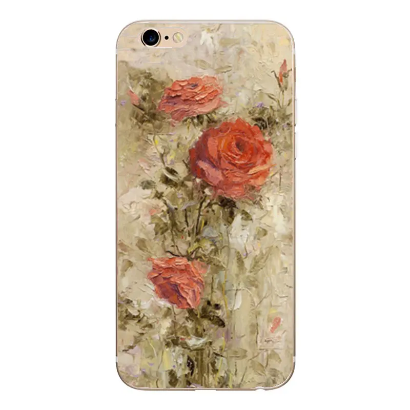 Мягкий силиконовый для случая iphone 6s 6 7 8 SE 5S 5 цветы цветочный ТПУ ультра тонкий розовый куст пион дерево любви чехол для iphone 8 плюс