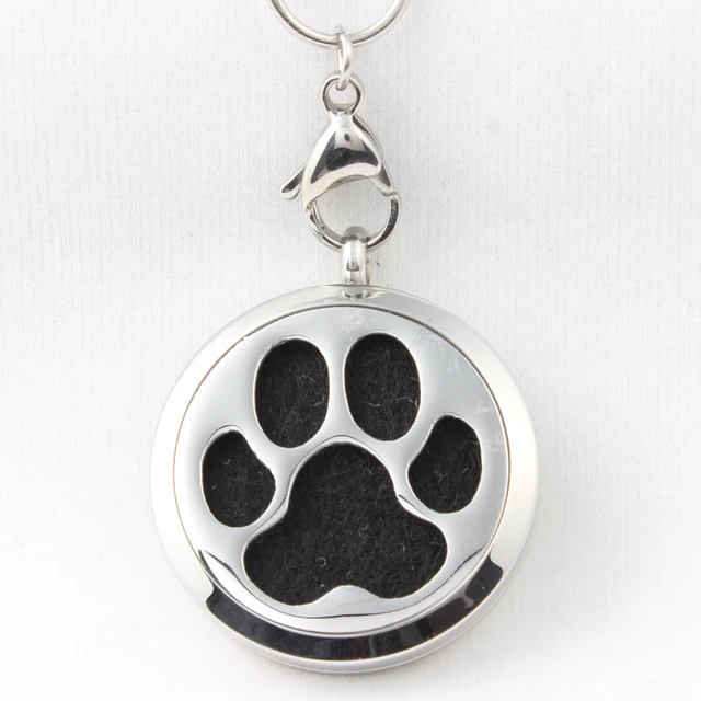silver dog paw print