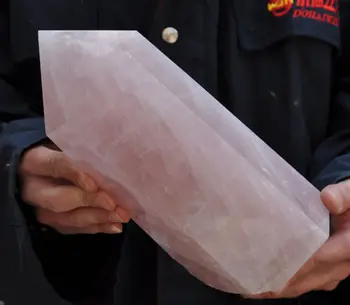 

xd j00607 Huge nature rose crystal quartz point reiki healing