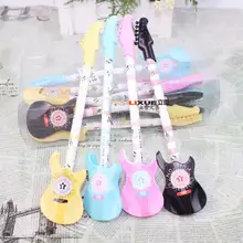 10 шт./партия, Детские креативные канцелярские принадлежности, музыка в форме гитары, моделирование, нейтральная ручка, Двойные головки, гелевая ручка