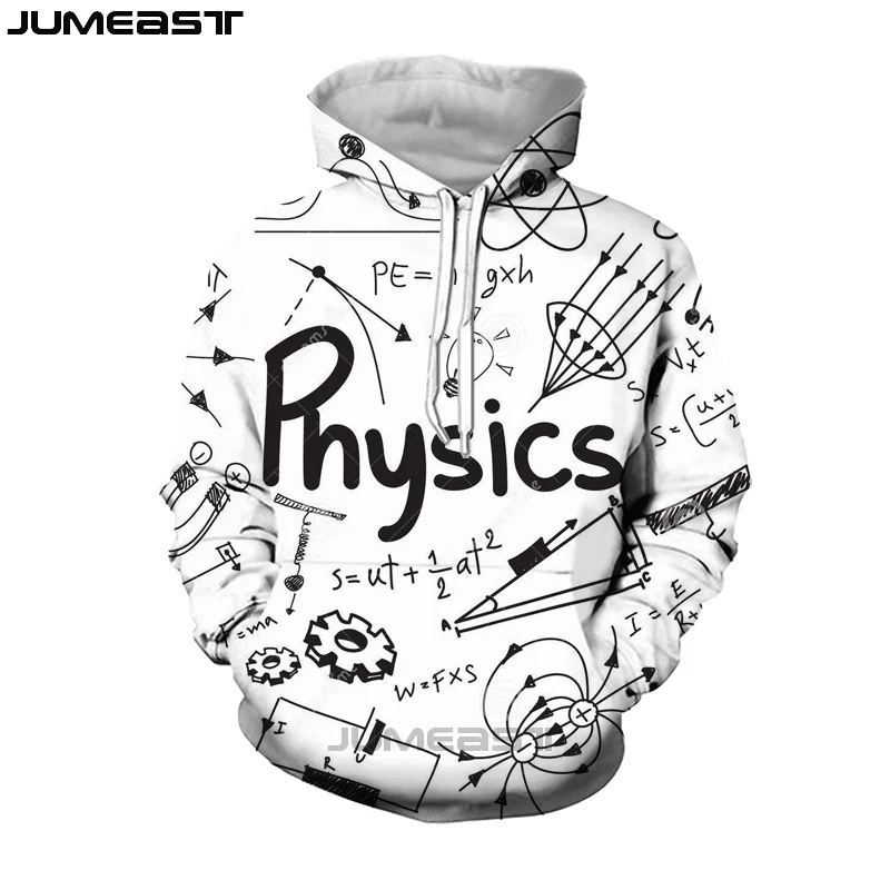 

Jumeast Fashion 3D Print Funny Physics Math Formula Men/Women Black White Hoodies Sweatshirt Long Sleeve Hip Hop Sport Pullover