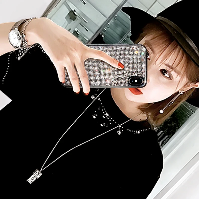 Luxury Bling Glitter Rhinestone Diamond Phone Case for iphone X XS MAX XR Sexy Soft TPU Silicone Cover For iPhone 7 8 6 6S Plus Luxury Bling Glitter Rhinestone Diamond Phone Case for iphone X XS MAX XR Sexy Soft TPU Silicone Cover For iPhone 7 8 6 6S Plus