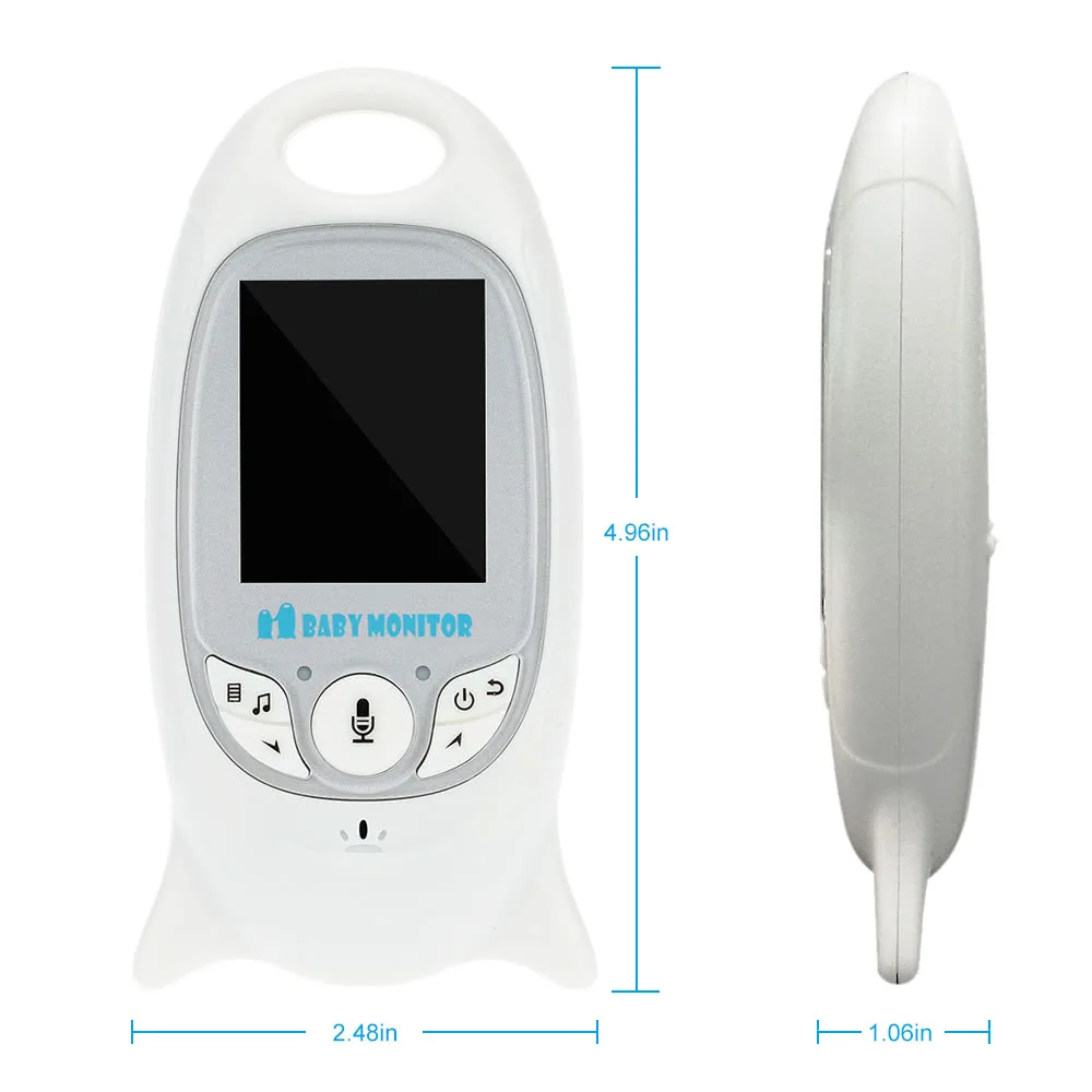  VB601 Wireless Baby Video Monitor Rechargeable Battery Nanny Camera With 2 Inch Display Temperature