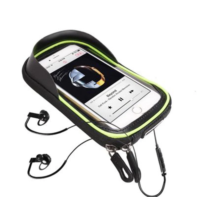 Clearance Jueshuai Waterproof Bike Bag Frame Front Head Top Tube Cycling Bag Double IPouch 6.2 Inch Touch Screen Bicycle Bag Accessories 4