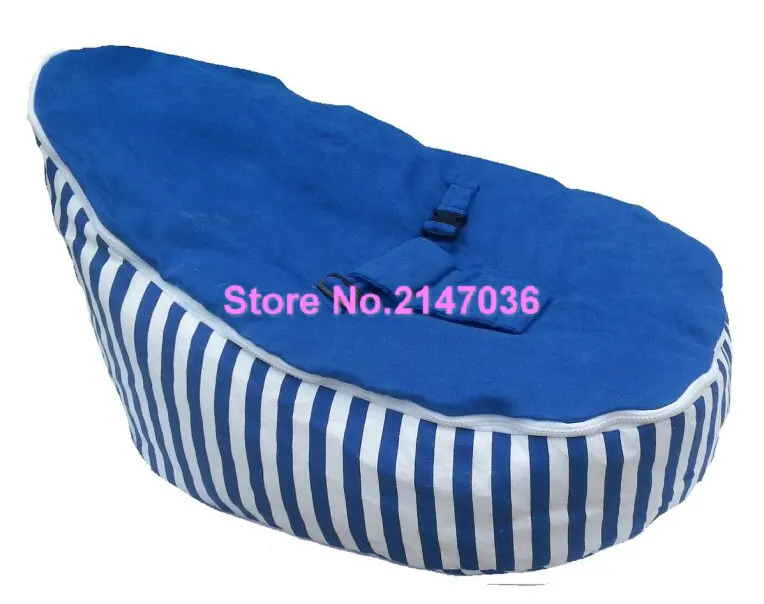 Blue stripes cotton fabric Baby bean bag sleeping chair, Promotion cheap price kids beanbag sofa beds Blue stripes cotton fabric Baby bean bag sleeping chair, Promotion cheap price kids beanbag sofa beds
