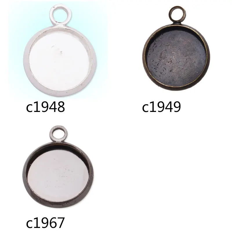 12mm Round Blank Pendant Trays Wholesale,Blank Necklace Pendant Setting