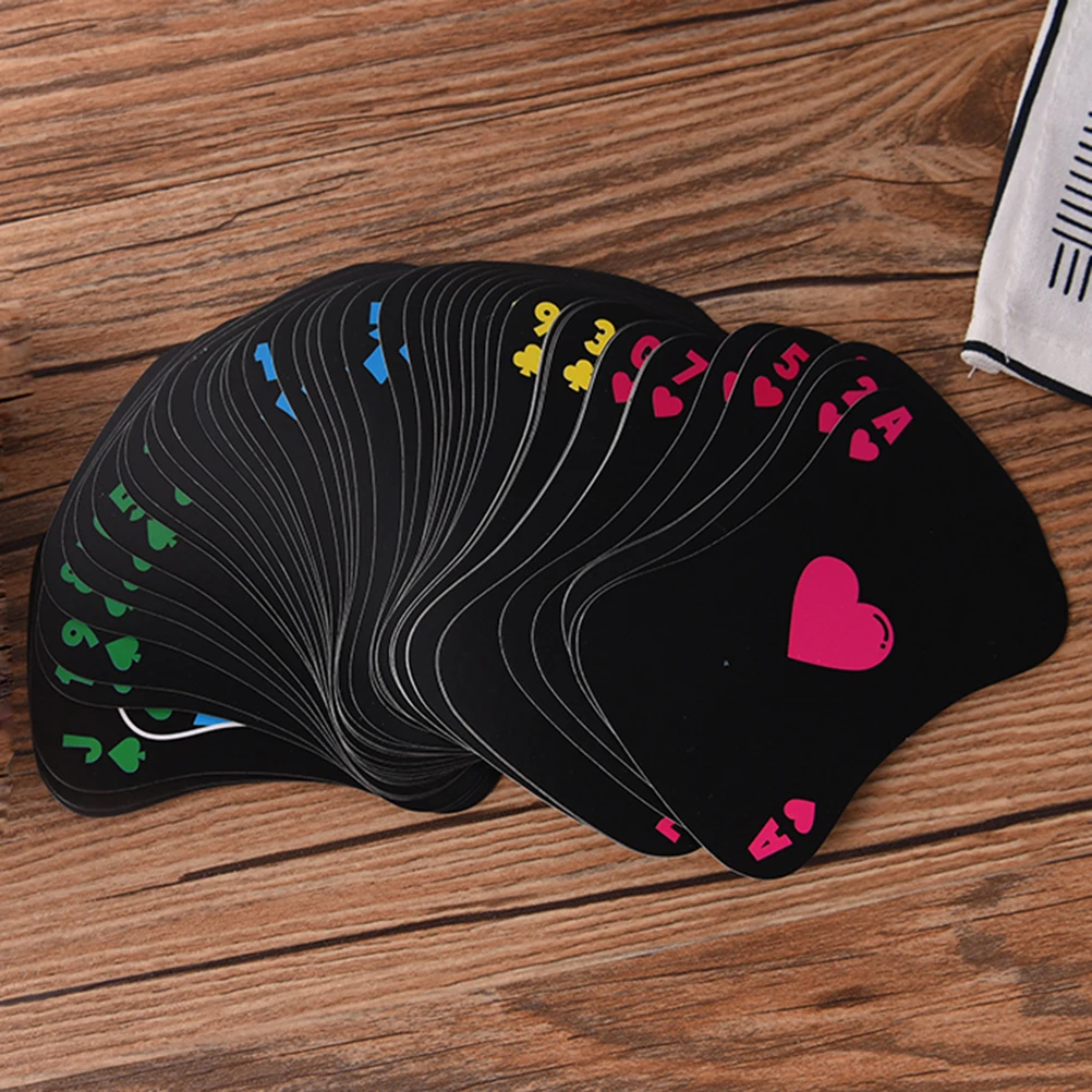 Водонепроницаемые игральные карты пластиковые карты коллекция черный бриллиант покерные карты креативный подарок стандартные игральные карты покер