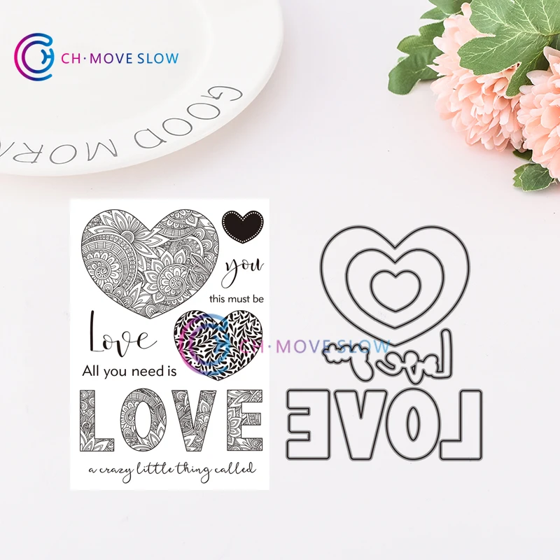 

CH ORNATE LOVE Metal Cutting Dies Stencil DIY Scrapbooking Embossing Album Paper Cards Making Decorative Craft