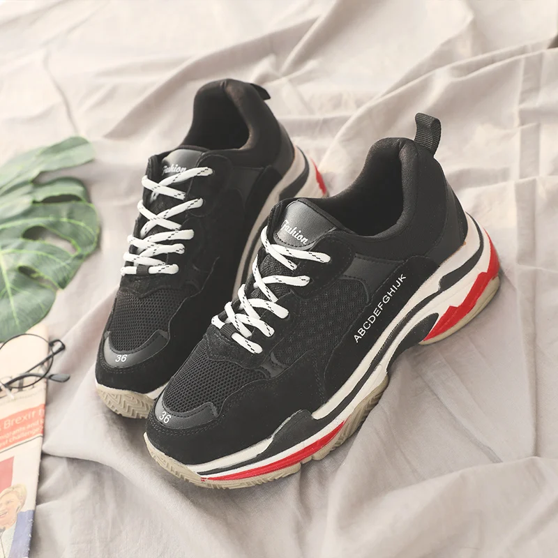 

New Arrival 2018 Autumn Fashion Women Casual Shoes Suede Leather Platform Shoes Sneakers Ladies White Trainers Chaussure Femme