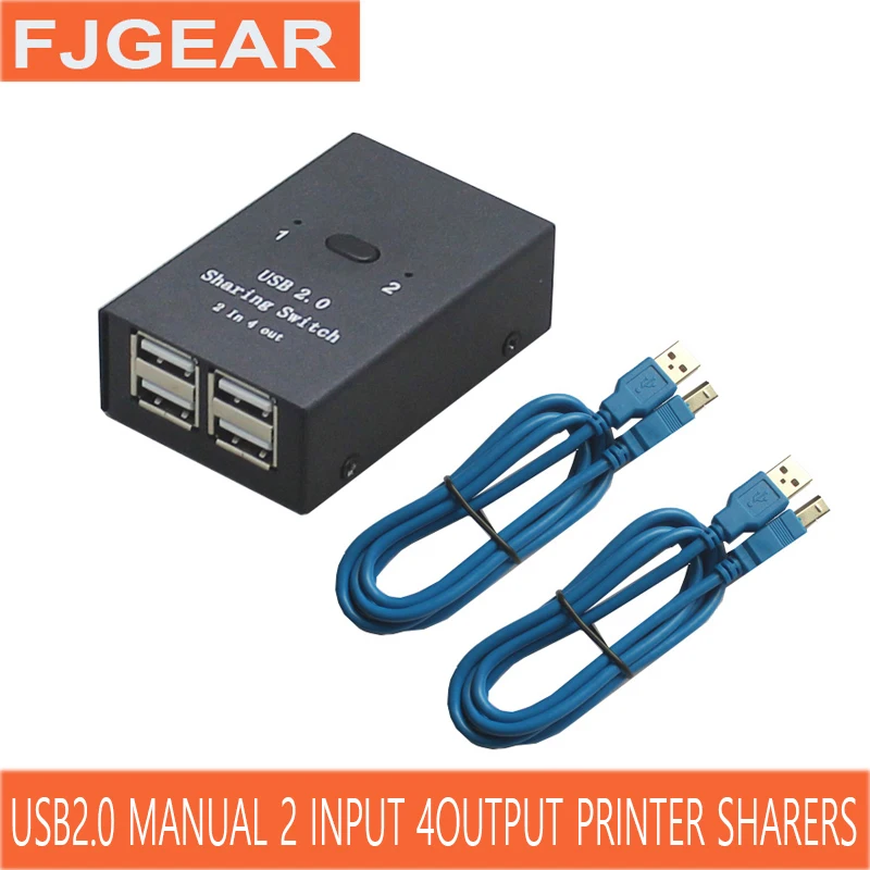 New products USB 2.0 Hub Manual Sharing Switch 2 in 4 out Keyboard and mouse sharing switch Printer sharing for Compute New products USB 2.0 Hub Manual Sharing Switch 2 in 4 out Keyboard and mouse sharing switch Printer sharing for Compute