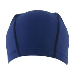 Полиэстер Мужчины Женщины Спортивные гибкая ткань плавать ming cap шапочка для бассейна синий
