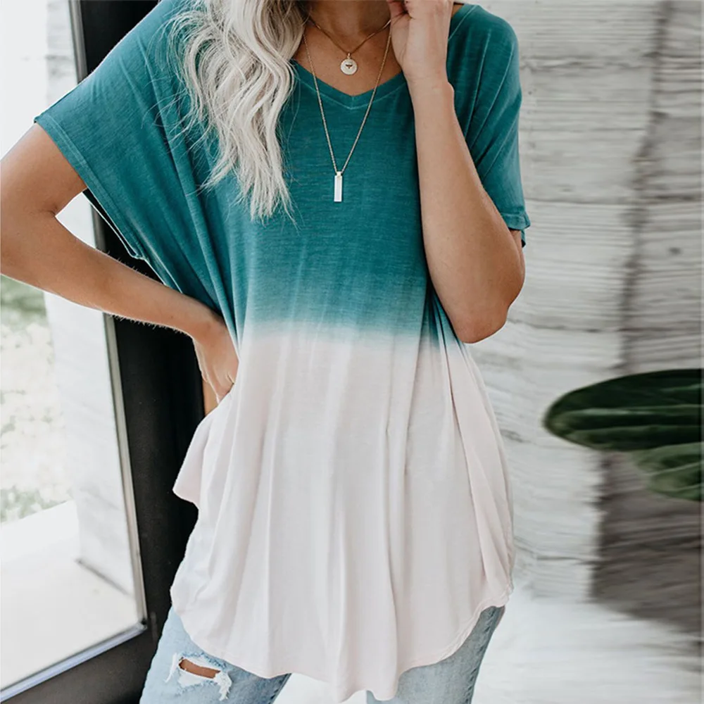 

Slim Plus Size Women Short Sleeve Shirts 2019 New Fashion Women Blue Orange Casual Tops And Shirts Summer Mid Long Women Shirt