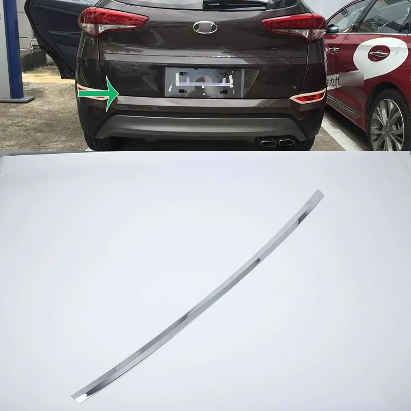 

Car Accessories Exterior Decoration Stainless Steel Rear Tail Door Gate Molding Cover Trim For Hyundai Tucson 2015 Car-styling