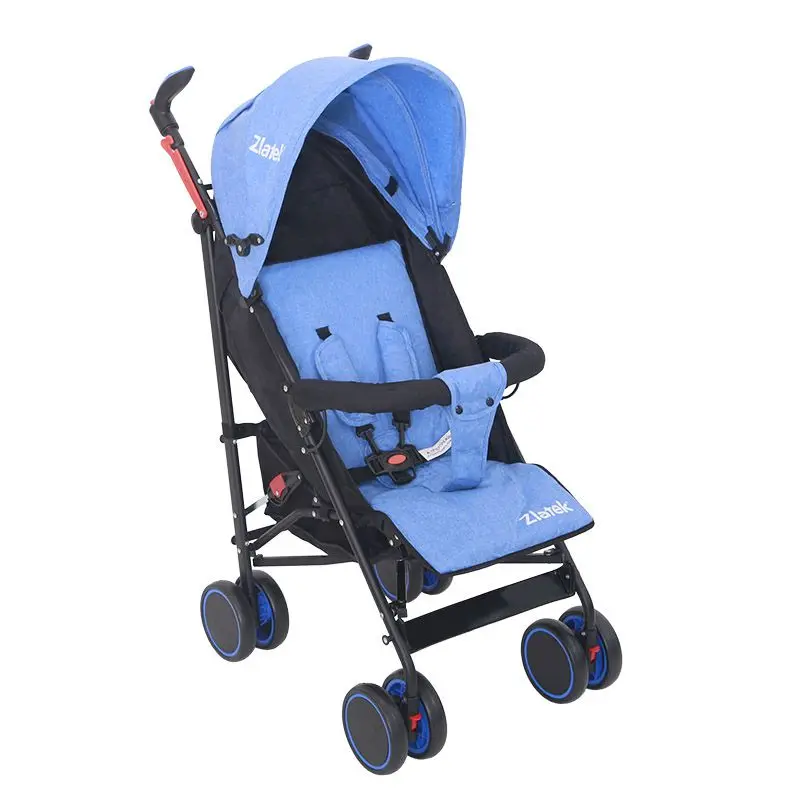 Детская прогулочная открытая коляска Zlatek Discovery для детей от 7 месяцев до 3 лет, весом до 15 кг - Цвет: Темно-синий