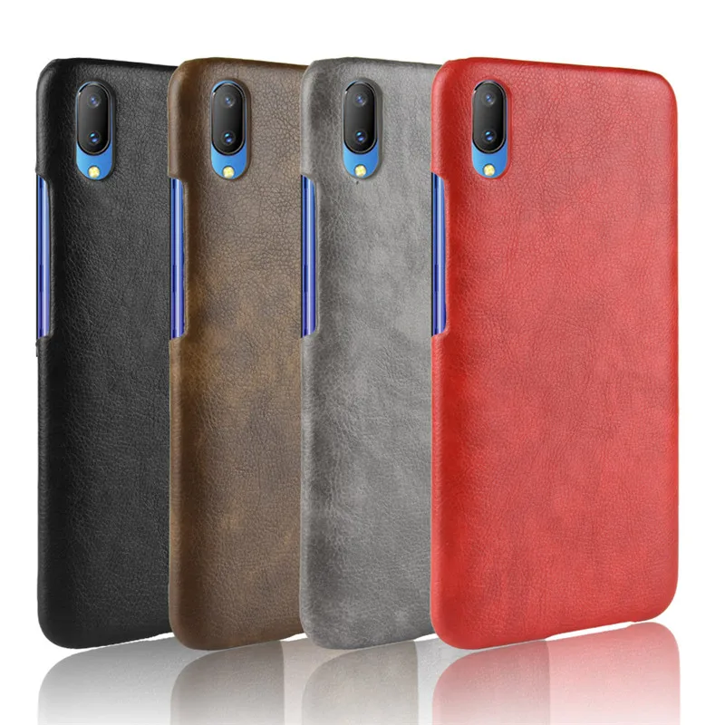 ДЛЯ Vivo V11 чехол для телефона 6 41 дюймов Роскошный PU кожа личи ударопрочный Pro