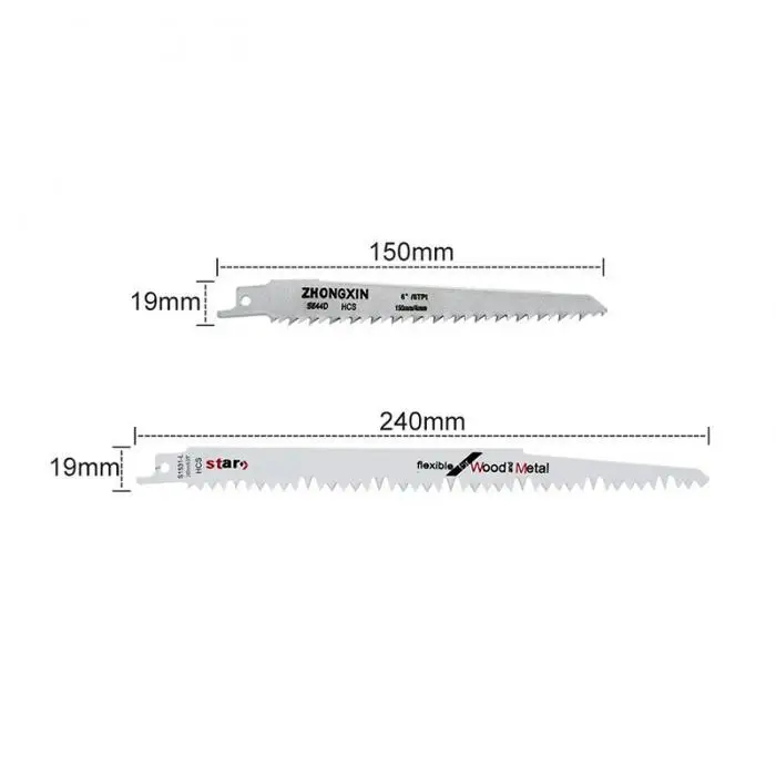 6 шт. S644D + 4 шт. S1531 ножовочное полотно лезвия Тигровая пила для дерева с металлом LKS99