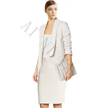 Новые женские юбочные Костюмы комплект из 2 предметов элегантный деловой костюм с юбкой длинный рукав офисная униформа Женская вечерняя Деловая одежда
