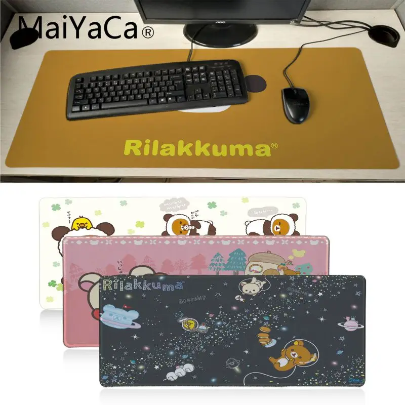 Maiyaca милые хит продаж rilakkuma противоскользящие прочные компьютерные коврики