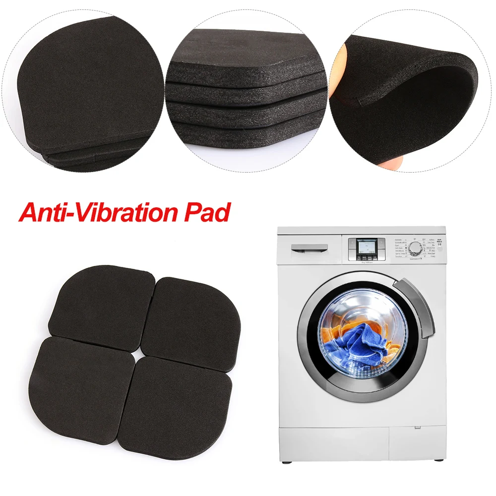 

4pcs/set Washing Machine Anti-Vibration Pad Refrigerator Non-Slip Shock Mats Kitchen Bathroom Accessories Multifunction Mat