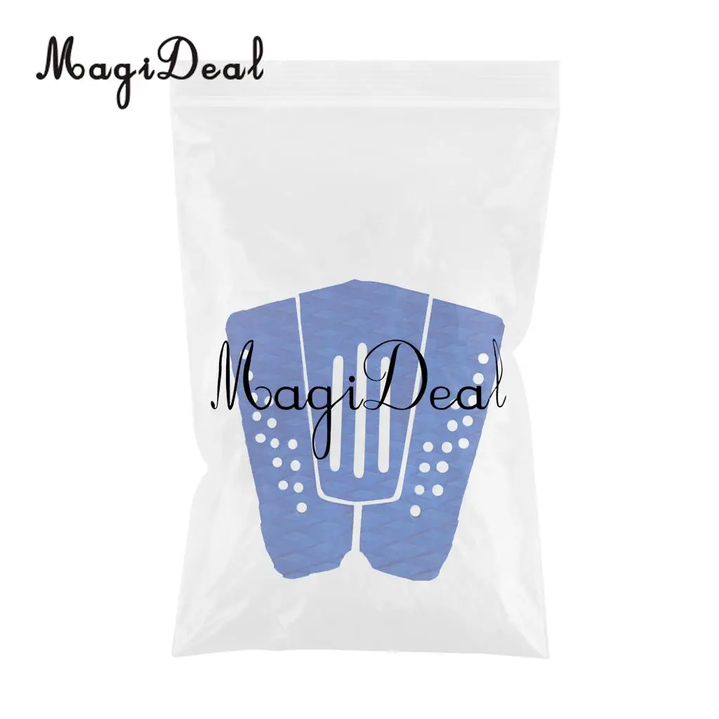 MagiDeal High Quality 3Pcs / Set Blue EVA Tail Pads Surfboard Deck Grips Traction Surfing Mat Boayboard LongBoard Surf Accessory