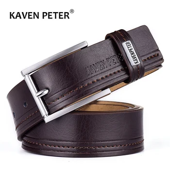 

2019 Men Cow Genuine Leather Belt Fashion Luxury Designer Male Jeans Belts Casual Pin Buckle Belt For Men Dropshipping