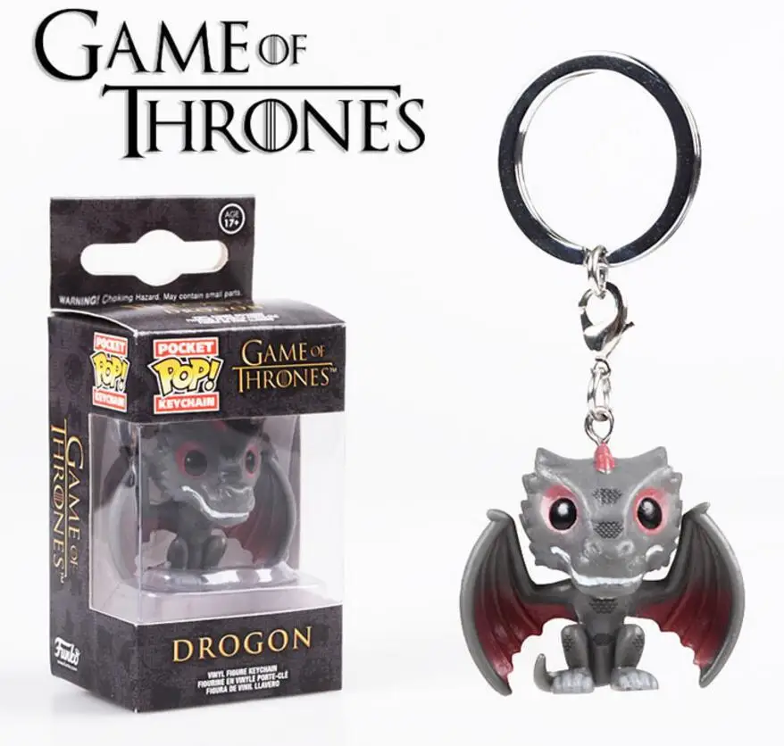 Funko Pop карманная Игра престолов брелок Джон Сноу Дейенерис Таргариен ночной король призрак дрогон фигурка игрушки