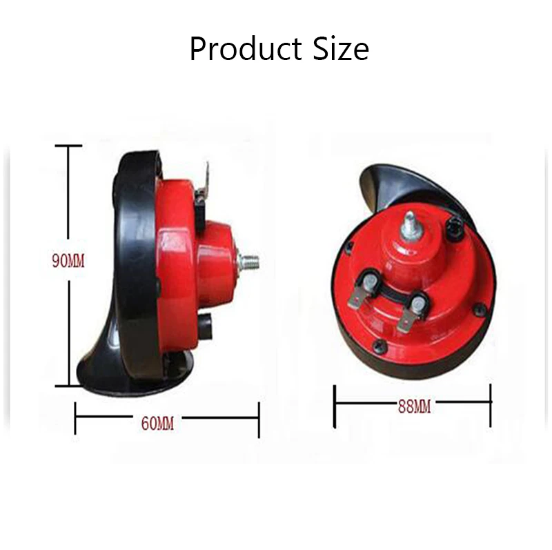 Клаксон гудок для авто Улитка супер громкий звук рог мотоцикл 12 в 120 дБ высокое и низкое давление автомобильный звуковой сигнал двухцветная электрическая сирена для грузовика лодка фургон