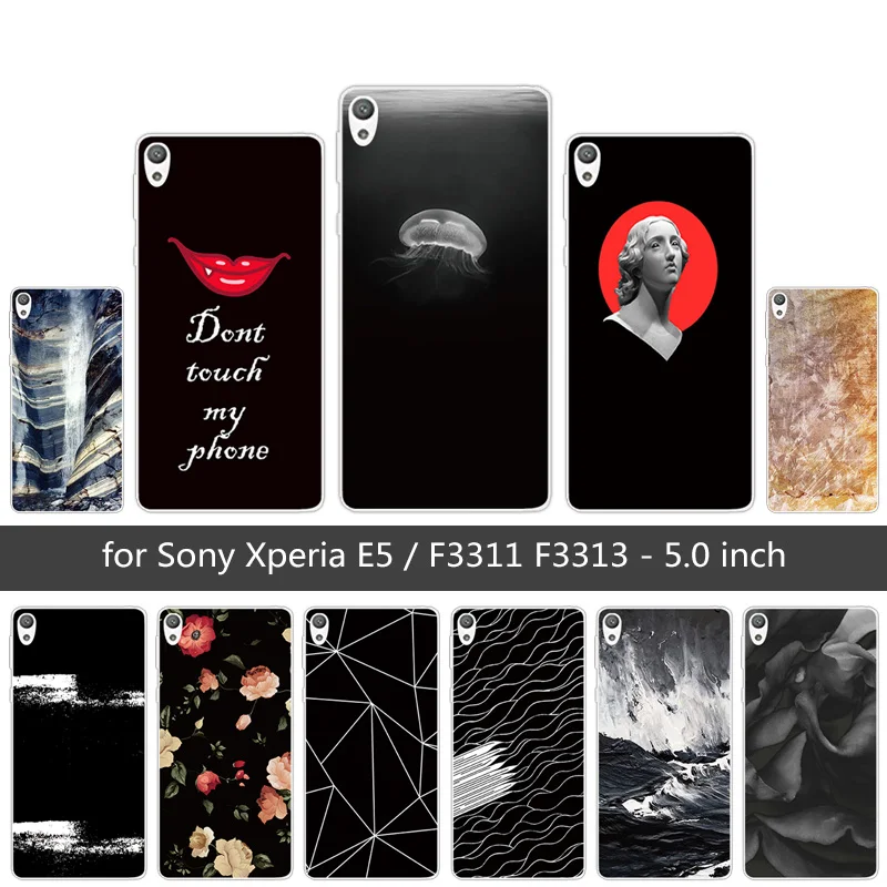 5 0 дюйма для Sony Xperia E5 f3311 f3313 чехлы телефонов мягкий силиконовый ультратонкий ТПУ