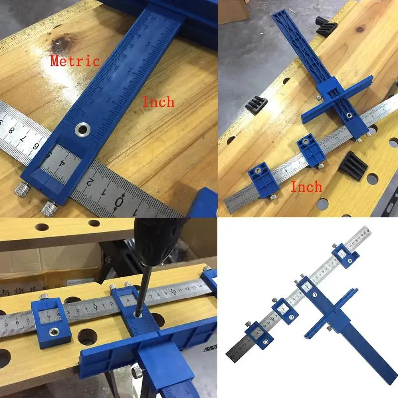 Мебель Регулируемый Сверлильный Дырокол пилы локатор деревообрабатывающий Столярный ручной инструмент Многофункциональный сверлильный Дырокол локатор