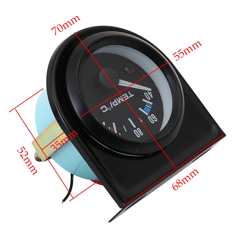 1 Набор 52 мм черный Автомобильный цифровой светодиодный датчик температуры воды 40-120 градусов