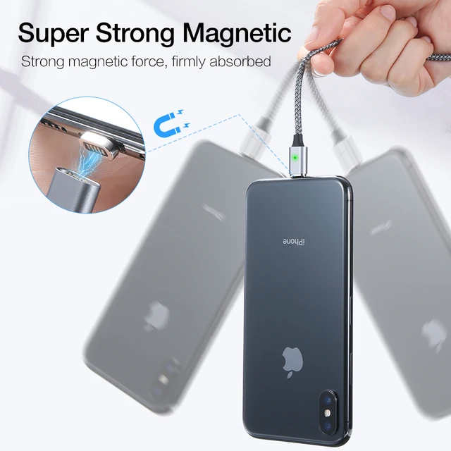 RAXFLY Magnet Charger For iPhone 8 7 Plus X XS Max Magnetic Charging Lightning Cable Micro USB Magnetic Cable Type C For Xiaomi