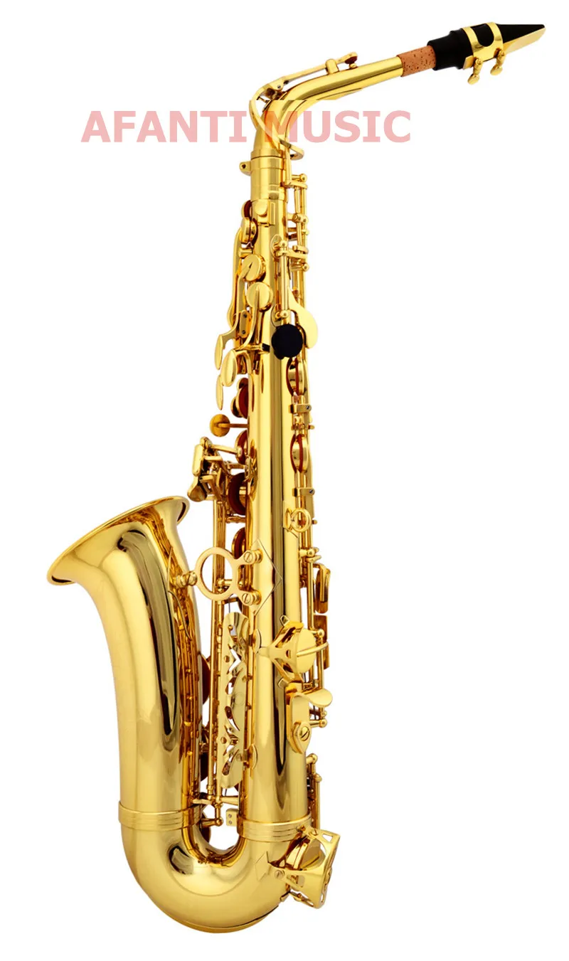 Afanti музыка Eb латунный корпус золотой лак альт саксофон(ASE-920