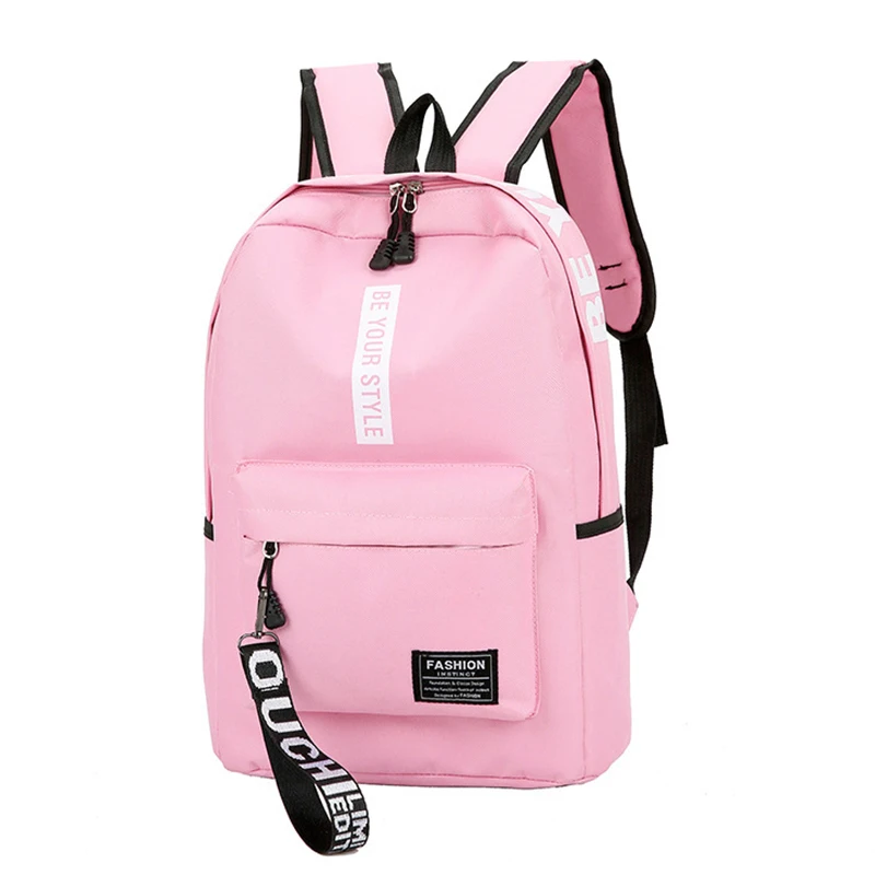 

2019 New Women Fashion Backpack Female Teenage Girls Casual Letter Schoolbag Design College Style Student School Bags Travel