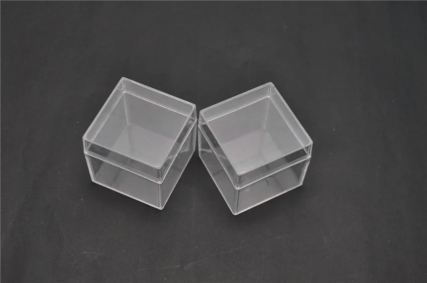 48pcslot Square Wedding Candy Box Plastic Clear Gift Packing Box Transparent Can Open Favor Boxes Baby Shower favor souvenirs (2)