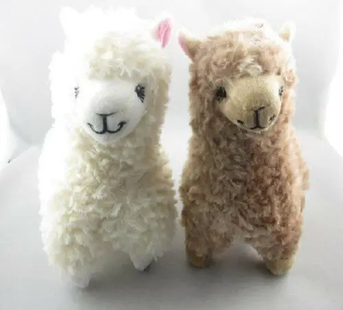 Newest Hot 2x Cute Alpaca Plush Toy 23CM Height Camel Cream Llama Stuffed Animal Kids Doll