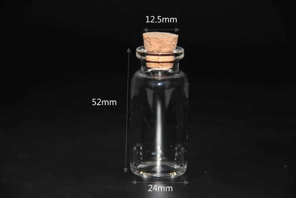 20X 15ml 20ml 23ml 25ml 30ml 50ml 110ml Glass Bottle Vial Empty Sample Jar with Cork Message Vial Wedding Wish Bottle glass jar 5