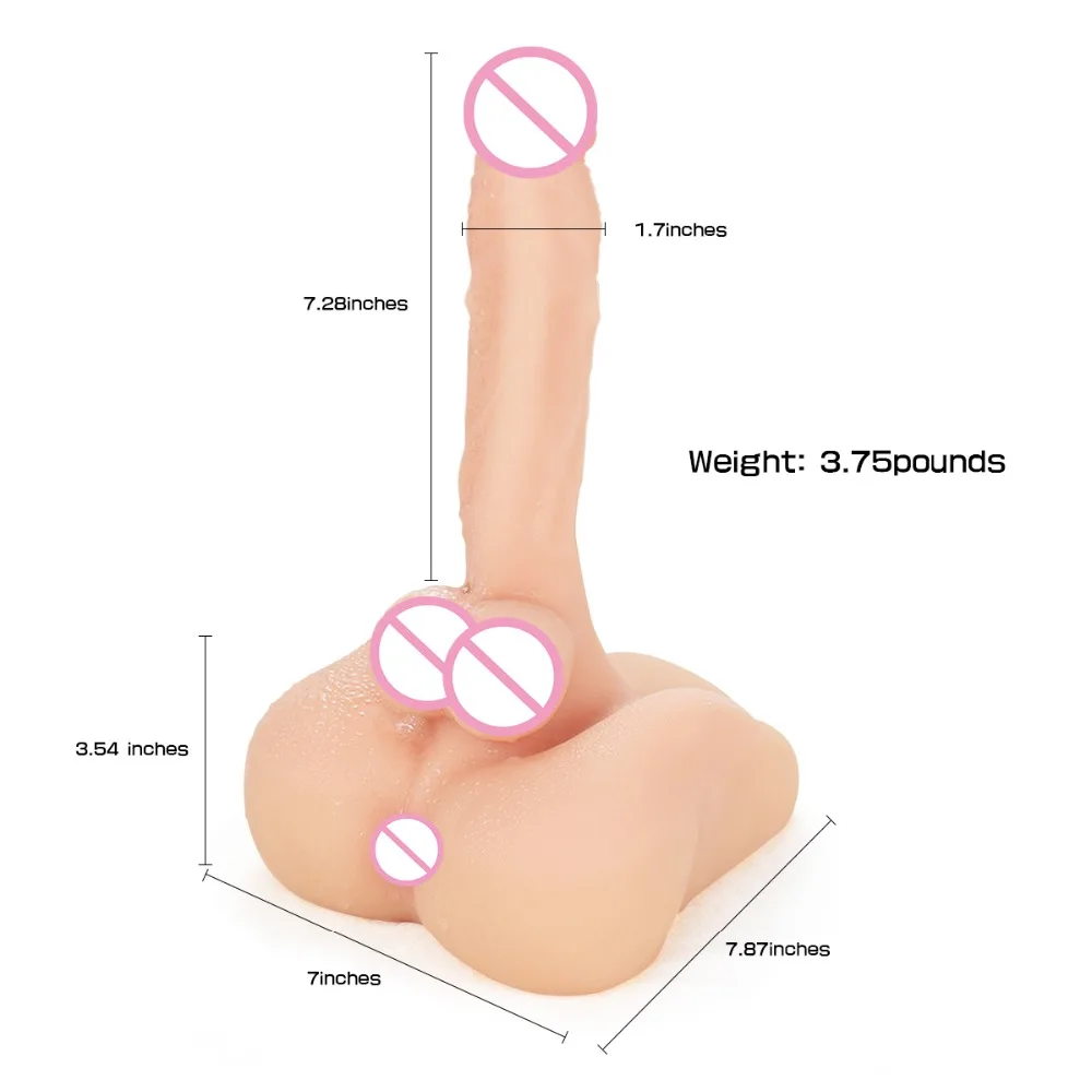YOTEFUN Sex Doll Torso Silicone Full Size Male Charming Torso for Women Gay Pleasure Adult Toys 3.3 Lb,7.87*7*3.54 inches,Flesh 6