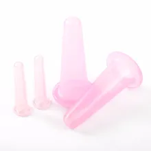 4 Pçs/set Ventosa de Silicone Conjunto Para O Corpo Rosto Pescoço Para Trás Massagem Olhos Latas De Vácuo Massageador Anti-celulite Cuidados de Saúde Uso Doméstico