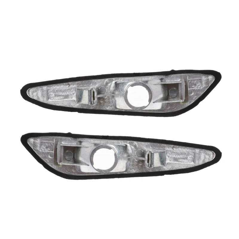 1Pair Lens Side Turn Signal Light Strip Front Bumper Marker Lamp For BMW Automobiles Signal Lamp Yellow White Shell